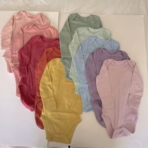HonestBaby 10-Pack Long Sleeve Bodysuits
